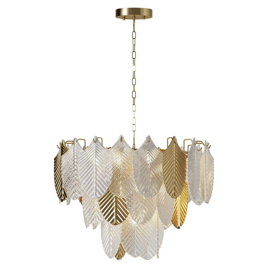 Freya Hloya Gold Glass Pendant Chandelier Dzin la la - Image 2