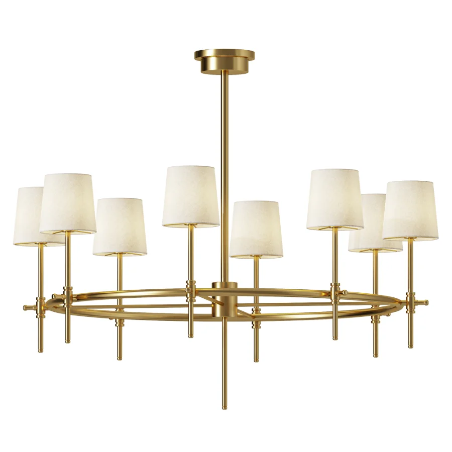 Sinue Brass and Gold Round Chandelier - Image 1