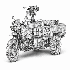 Military Tactical Trike Bike 3D Model - Thumbnail 9