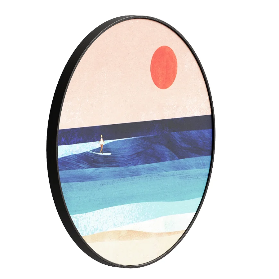 Painting Surfer at sunset - Image 1