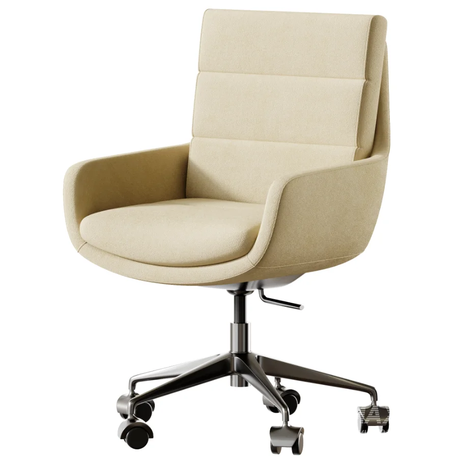 Sergio beige swivel office chair - Image 3