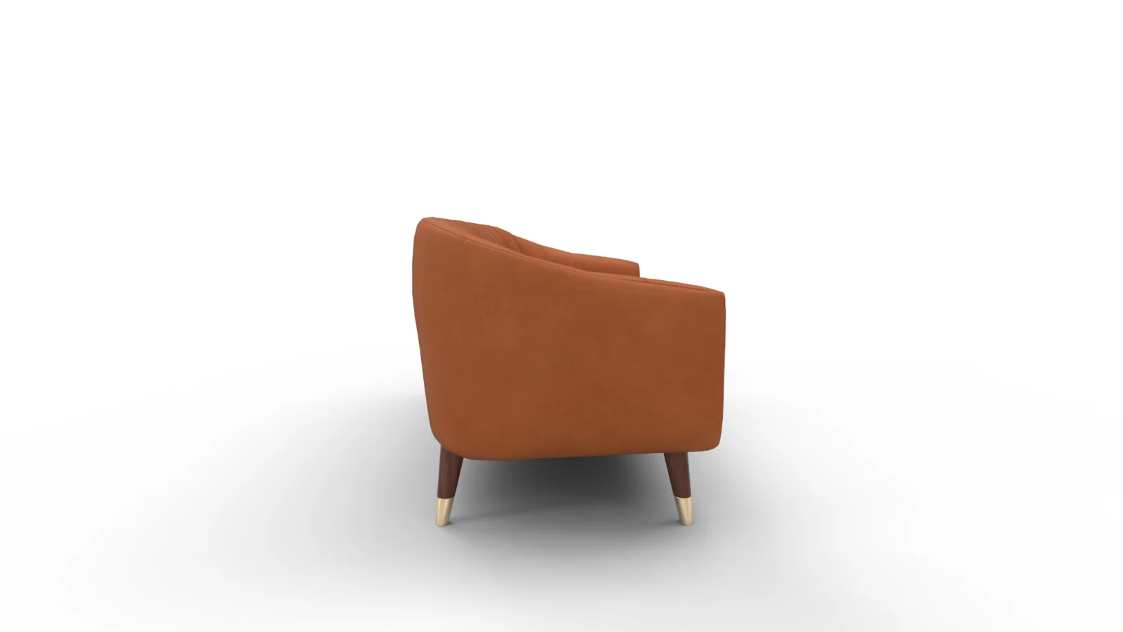 Steffan Wide Velvet Flared Arm Sofa - Image 9