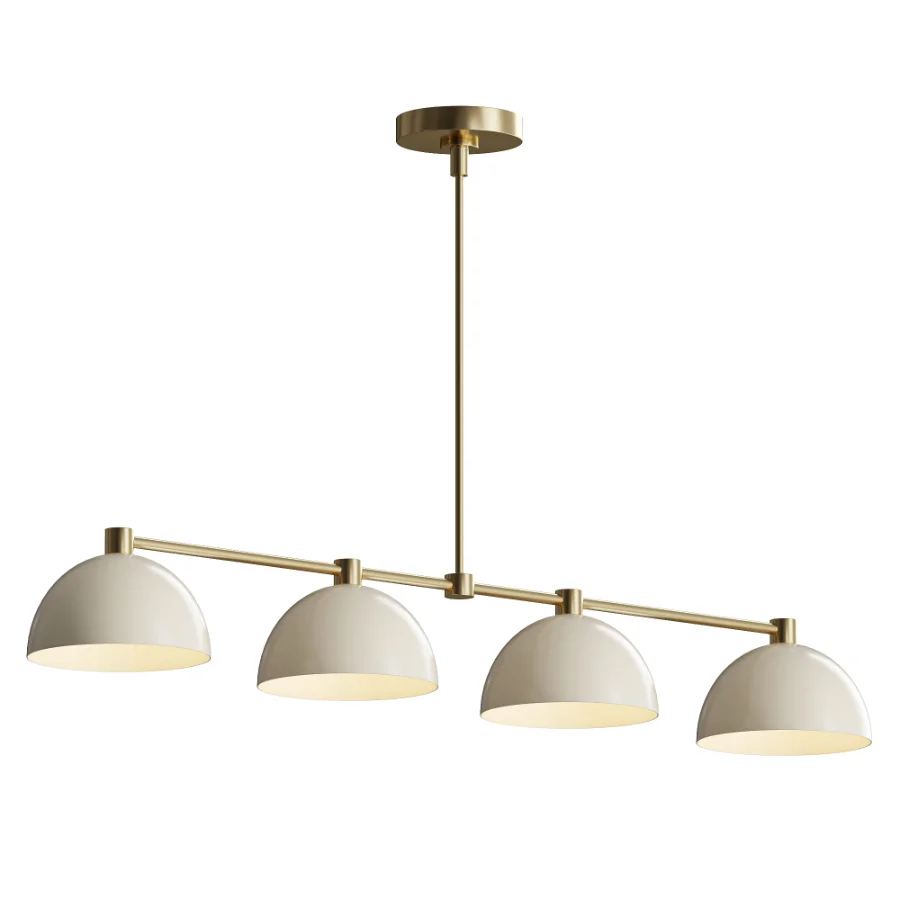 Handmade brass chandelier linear lamp brass dining room - Image 1