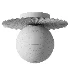 Abbey Gold Modern Globe Glass Flush Mount - Thumbnail 4
