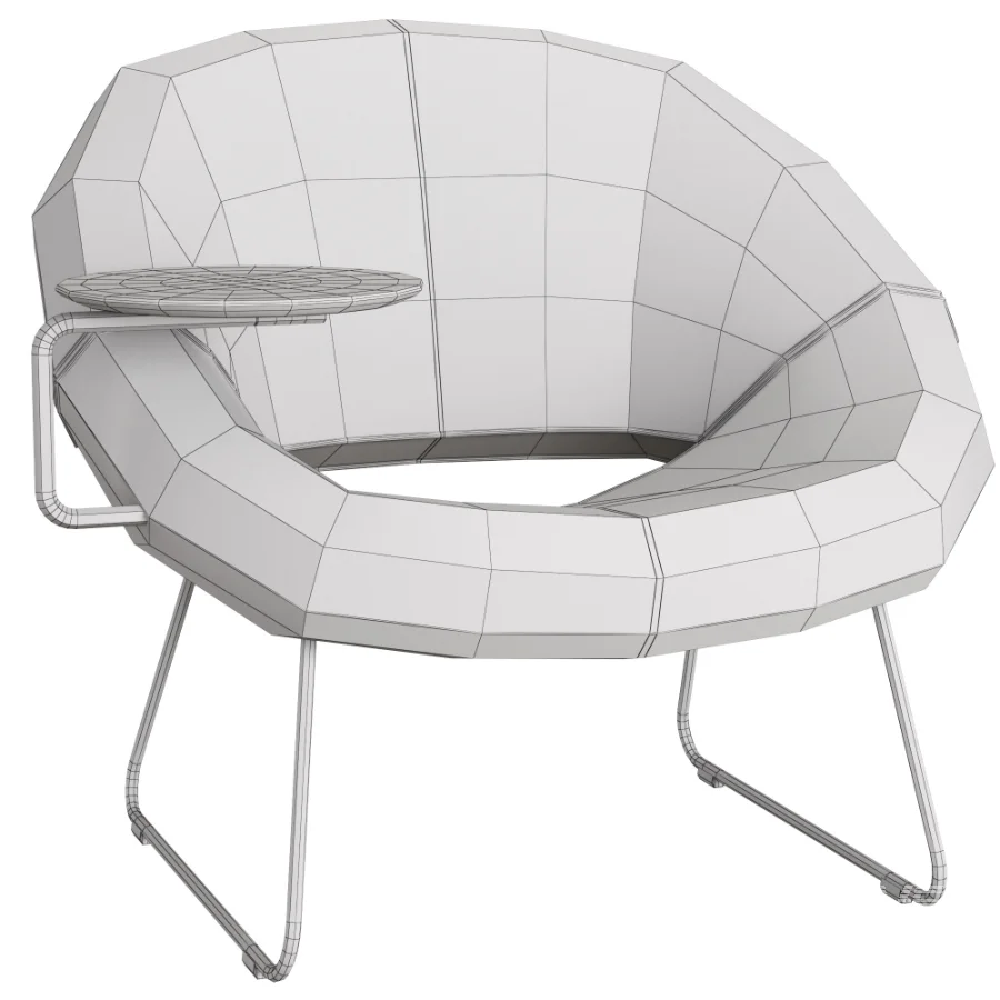 LXR18_Armchair_with_writing_tablet - Image 3