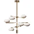 Imperial 6 light brass and opal pendant - Thumbnail 2