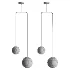 Modern brass chandelier with two shades - Thumbnail 4