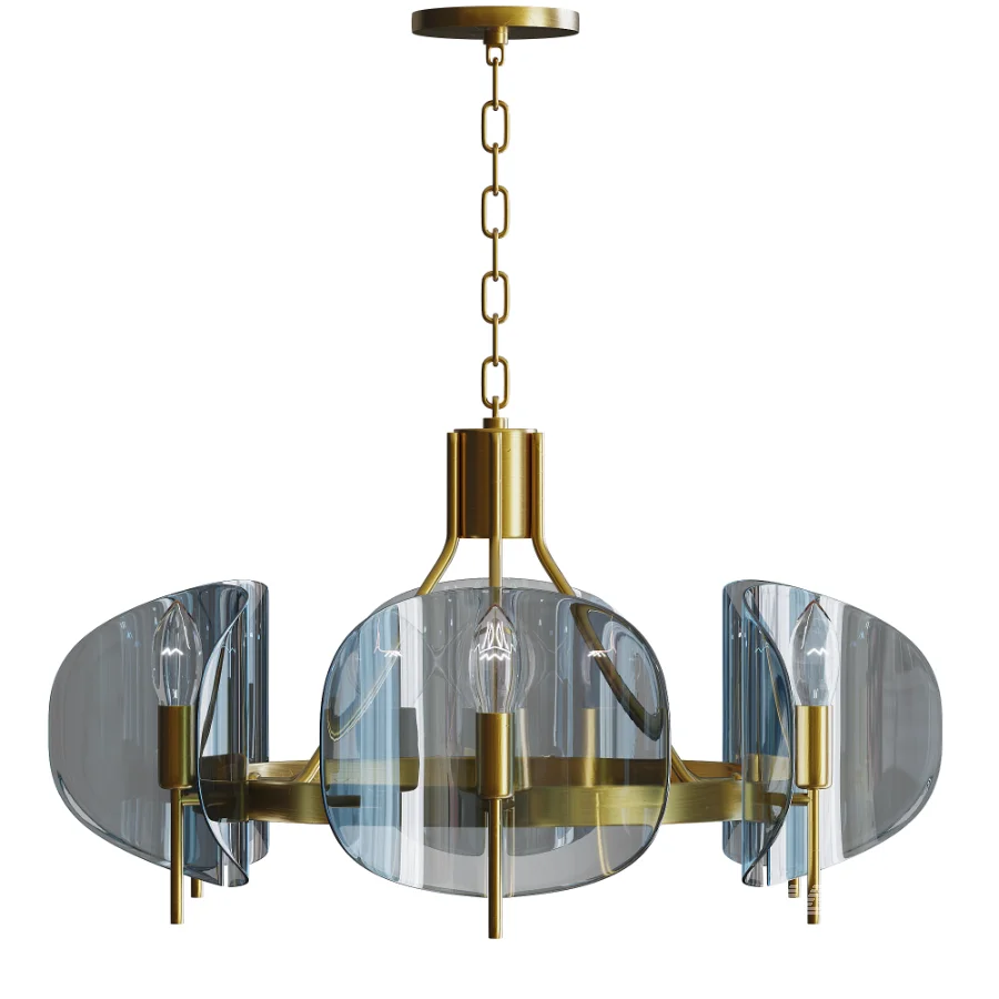 Modern Wagon Wheel 6-Light Chandelier - Image 6