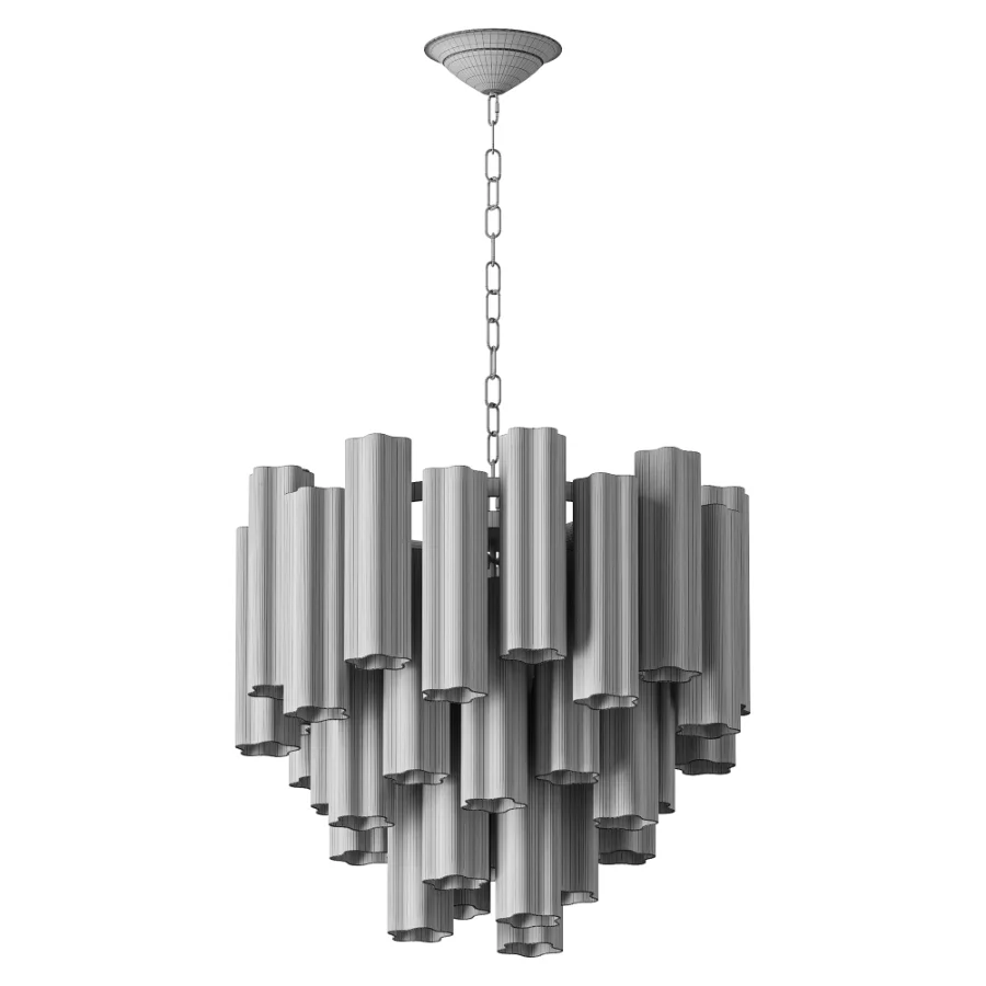 Tronchi Vanished Murano clear Amber Chandelier - Image 3