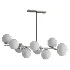 MyFar Aerton Nickel White Glass Molecule Chandelier 10 Light - Thumbnail 2