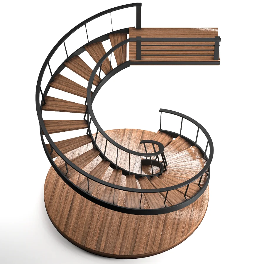 Wooden Spiral Staircase - Image 6