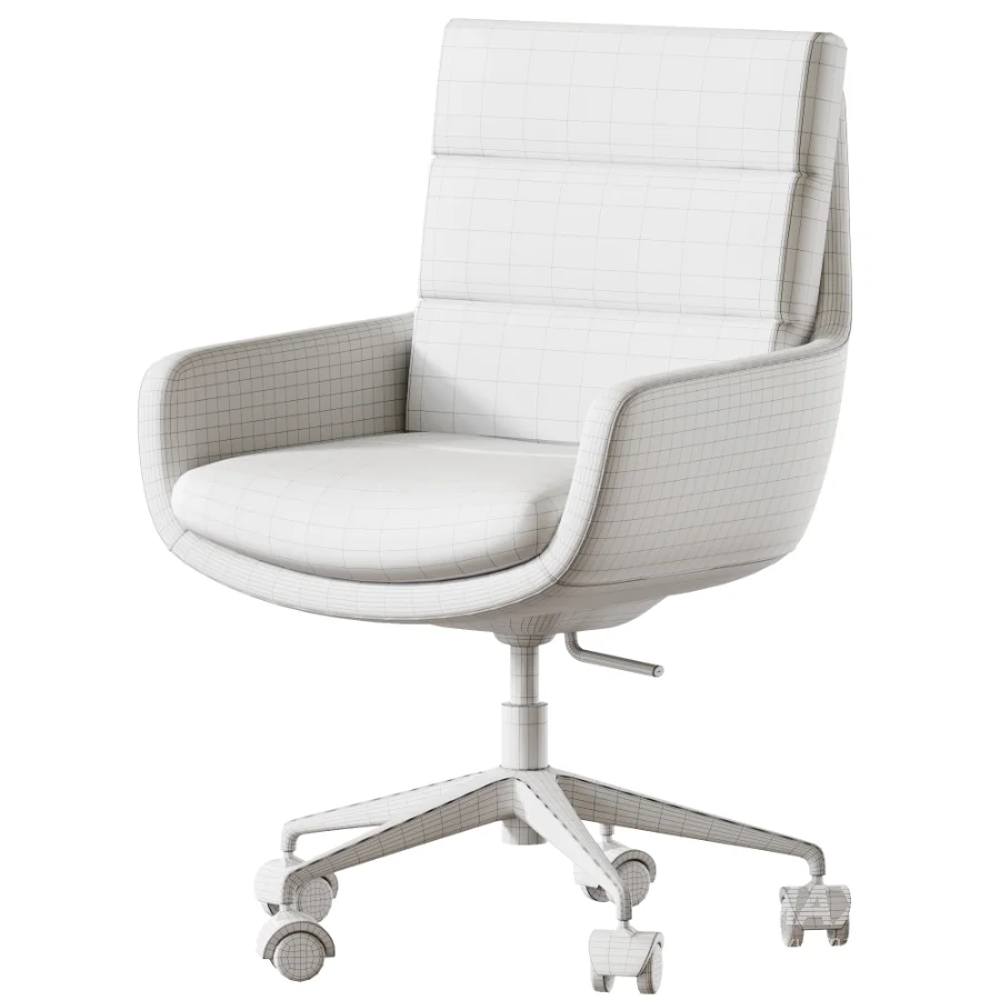 Sergio beige swivel office chair - Image 5