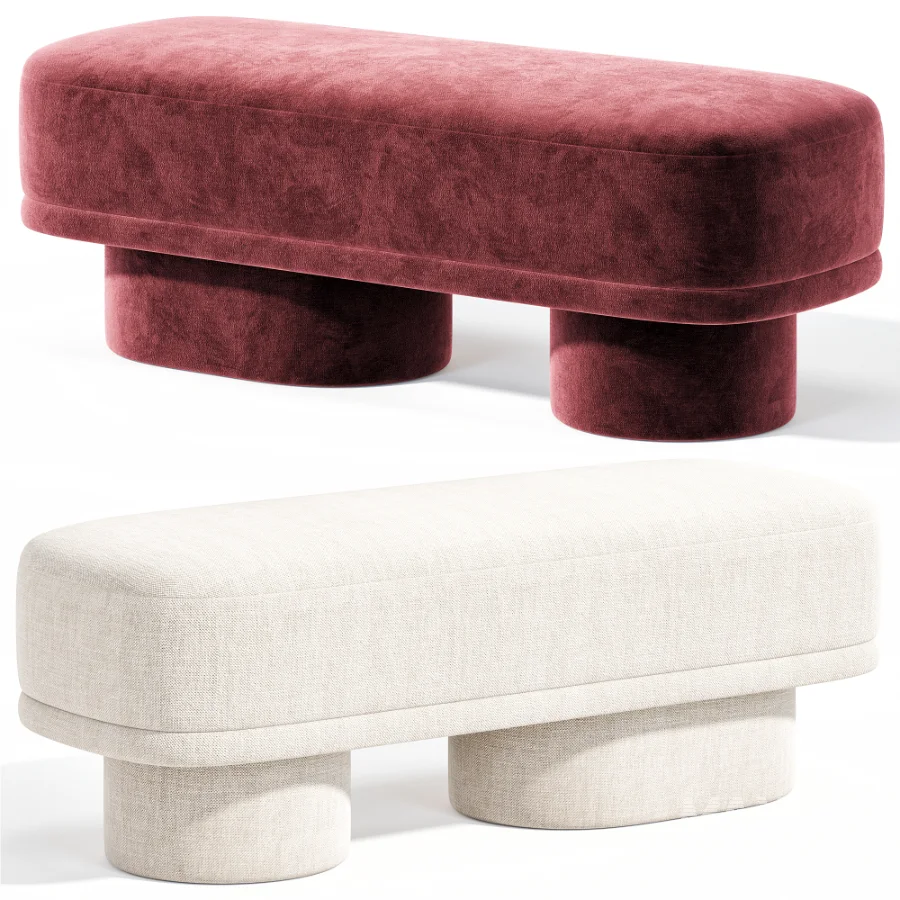 Lena Jacquard Pouf by Eve Furniture - Image 6