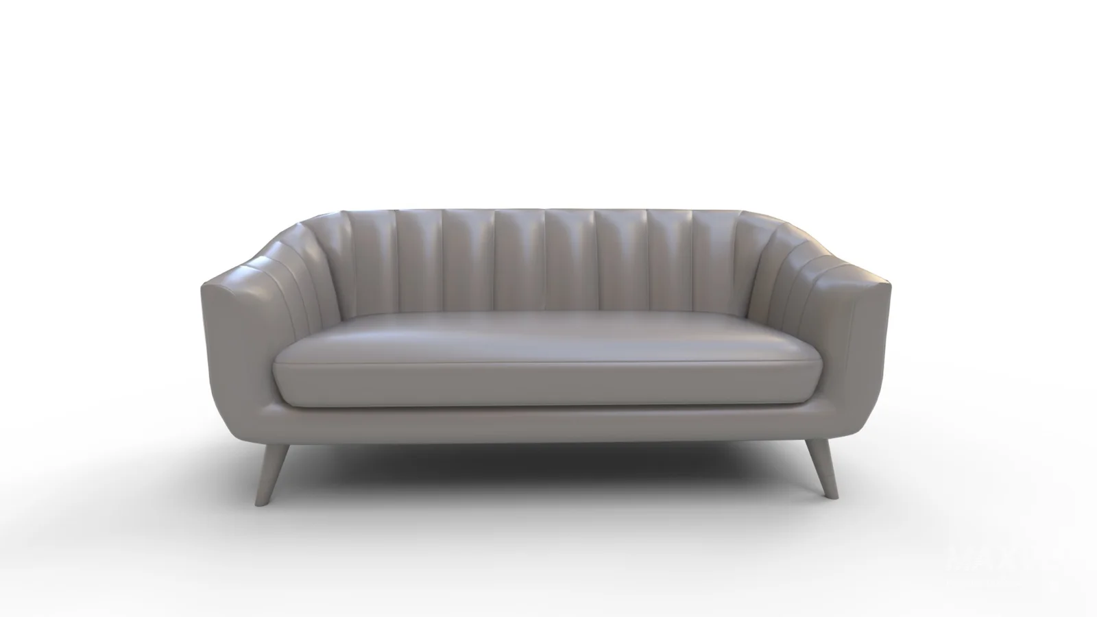 Steffan Wide Velvet Flared Arm Sofa - Image 1