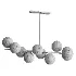 MyFar Aerton Nickel White Glass Molecule Chandelier 10 Light - Thumbnail 3