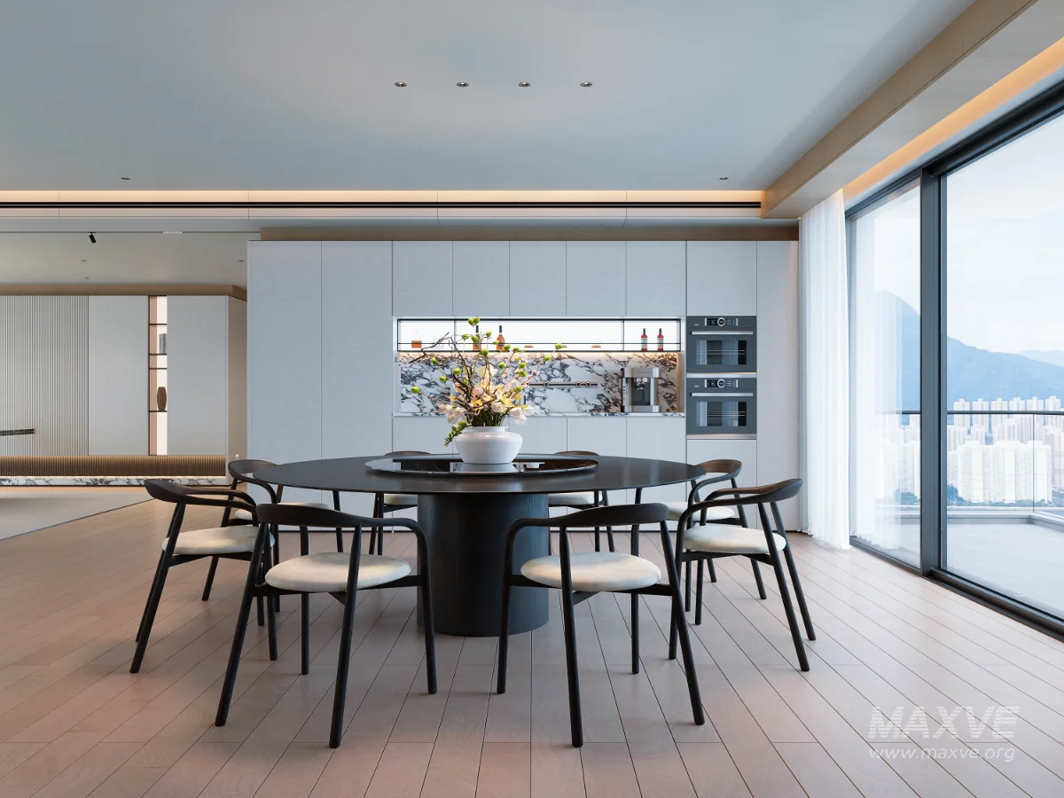 Modern living and dining room interior - Image 5