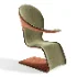 Modern Sculptural Armchair with Soft Fabric Upholstery - Thumbnail 2