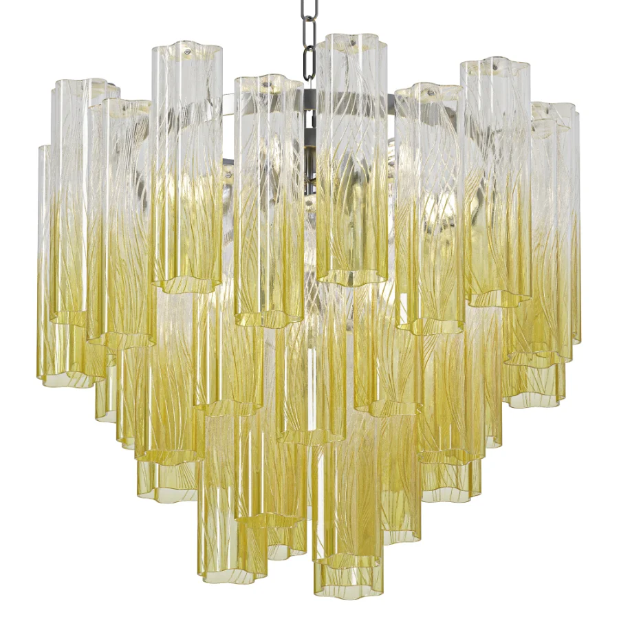 Tronchi Vanished Murano clear Amber Chandelier - Image 1
