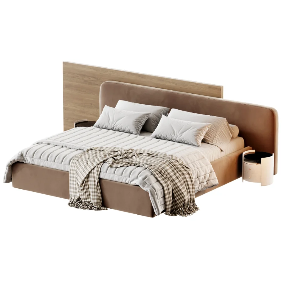 Modern Double Bed 04 - Image 3