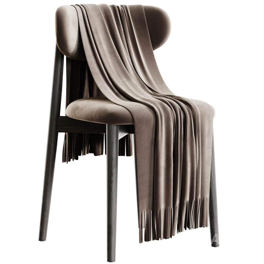 Thorvall Velour Black Chair - Image 1