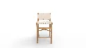 Taj White Leather Strap Bar Stool - Thumbnail 2