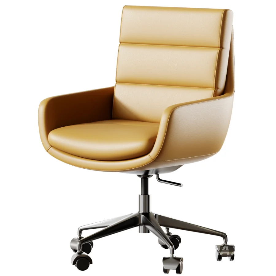 Sergio beige swivel office chair - Image 4