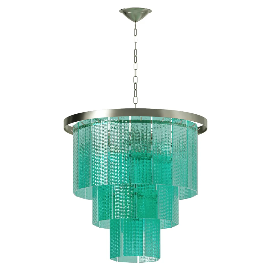 Italian Sea Green Murano Glass Sputnik Chandelier SimoEng - Image 2