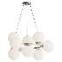 MyFar Aerton Nickel White Glass Molecule Chandelier 9 Light - Thumbnail 1