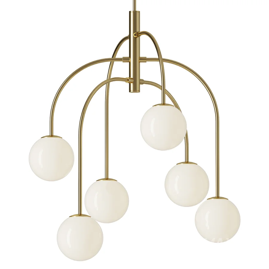 LamQee 6 Lights Mid Century Modern Chandelier - Image 1
