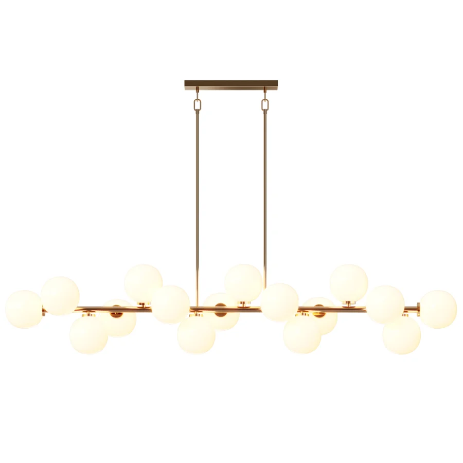 Candelabro Sputnik Lineal Negro de 16 Luces - Image 2
