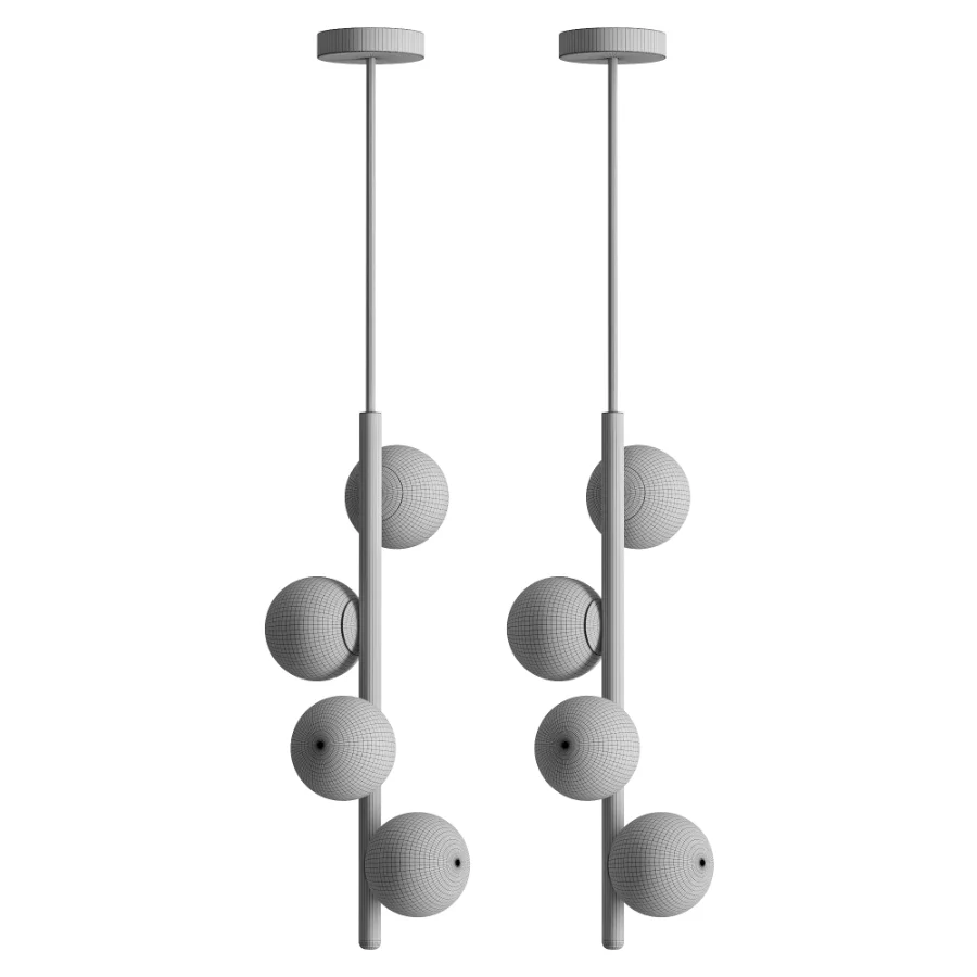 Modern brass vertical chandelier - Image 4