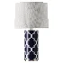 Abbyson Madison Navy Blue Lattice Table Lamp - Thumbnail 2