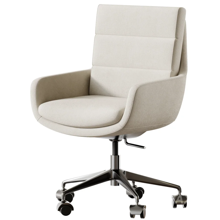 Sergio beige swivel office chair - Image 2