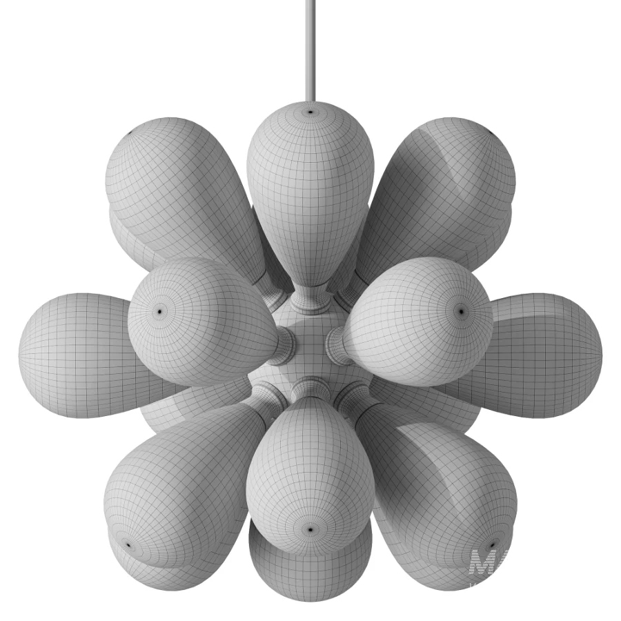 Modern Cluster Frosted Glass Bubble Chandelier - Image 4