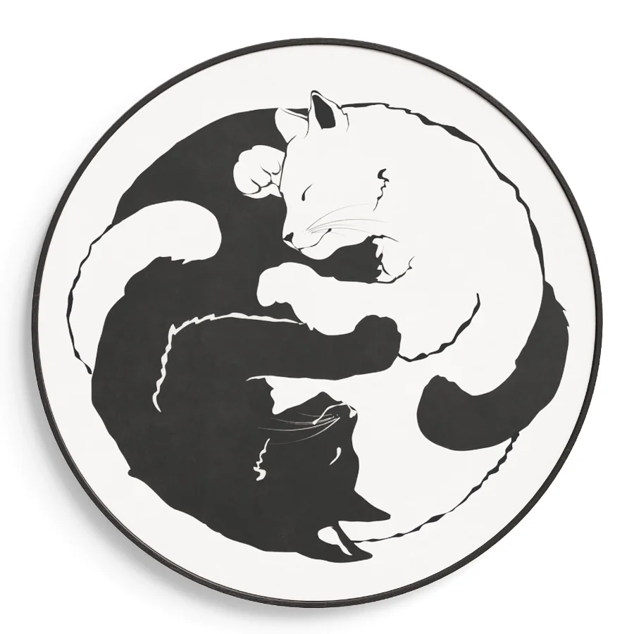 Wall Painting Cats Ying Yang - Image 2