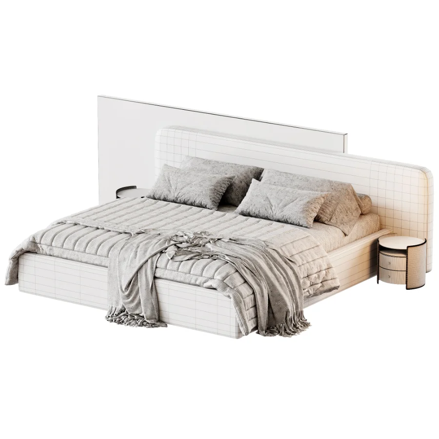 Modern Double Bed 04 - Image 4