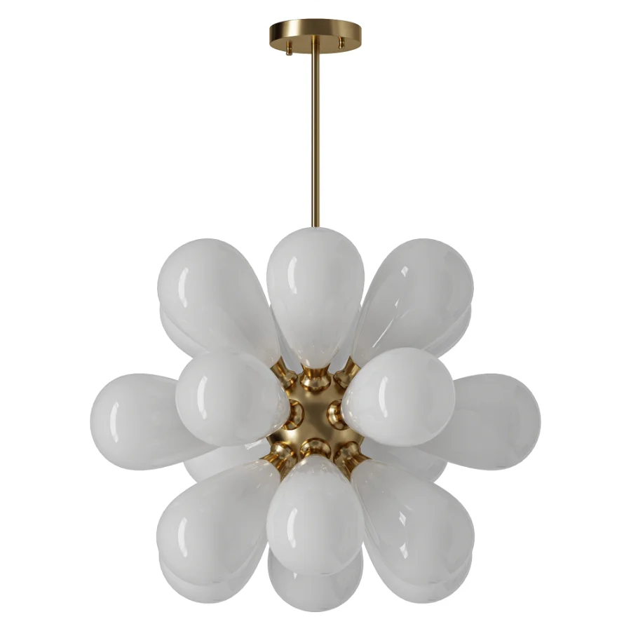 Modern Cluster Frosted Glass Bubble Chandelier - Image 3