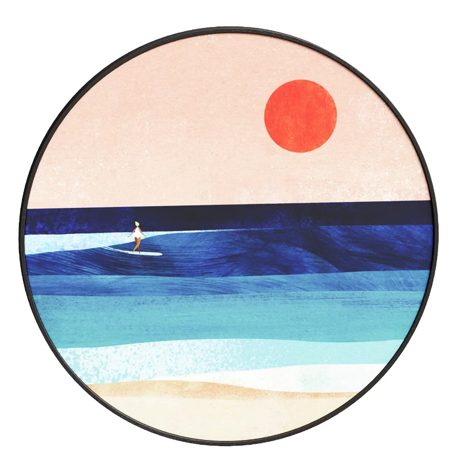 Painting Surfer at sunset - Image 3