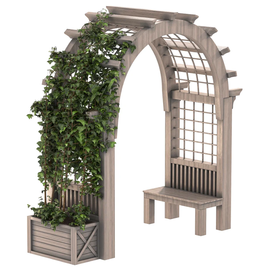Wooden Garden Arbor 04 - Image 6