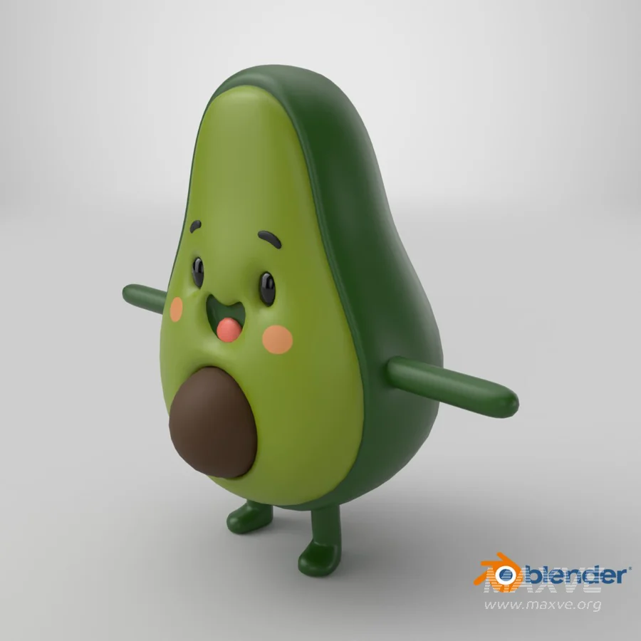 Avocado Cartoon 3D Character - Image 21