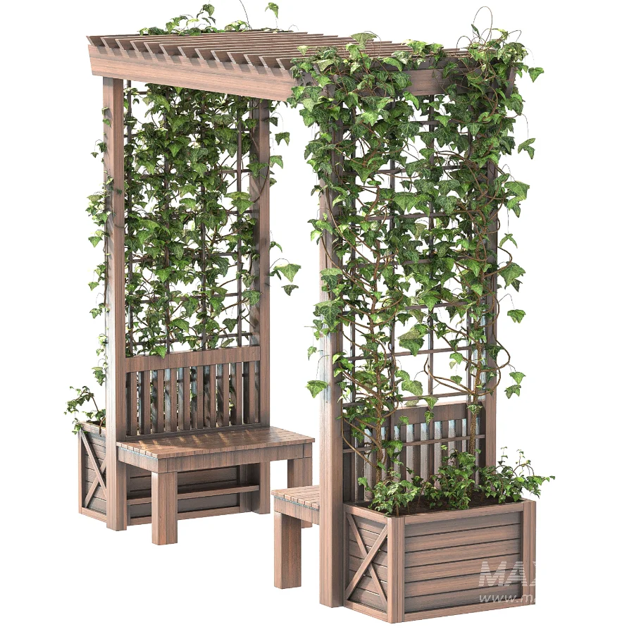 Wooden Garden Arbor 06 - Image 6