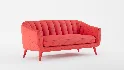 Steffan Wide Velvet Flared Arm Sofa - Thumbnail 11