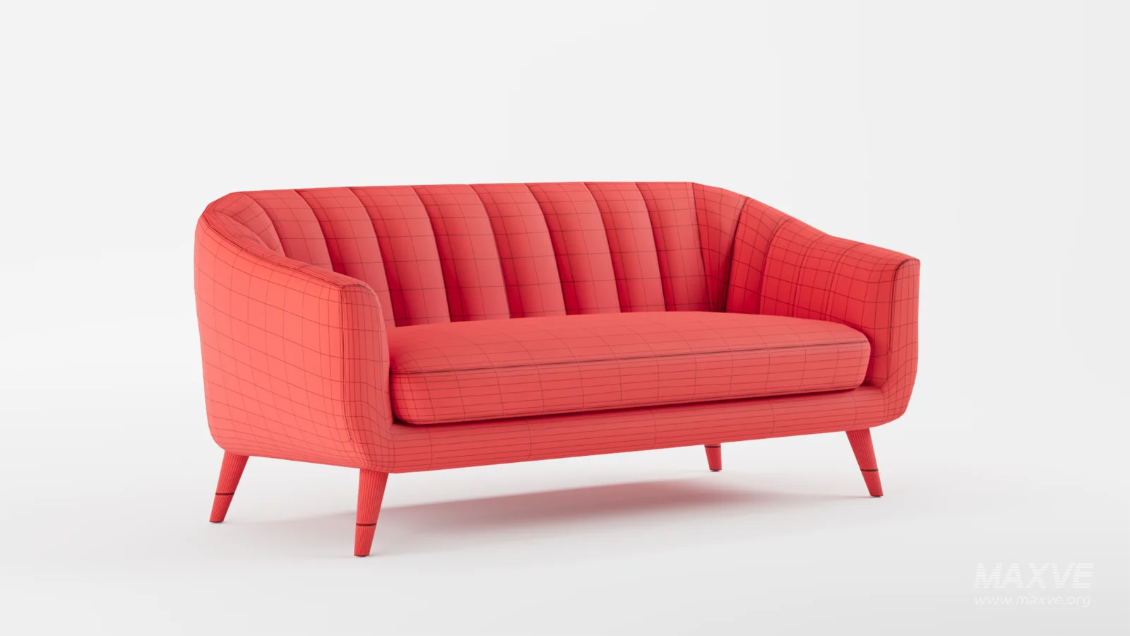 Steffan Wide Velvet Flared Arm Sofa - Image 11