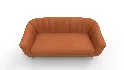 Steffan Wide Velvet Flared Arm Sofa - Thumbnail 8