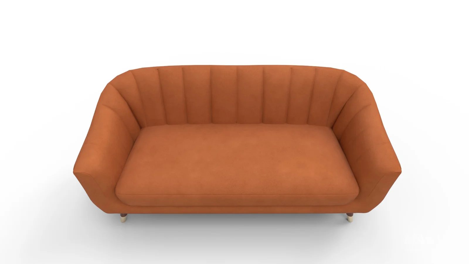 Steffan Wide Velvet Flared Arm Sofa - Image 8