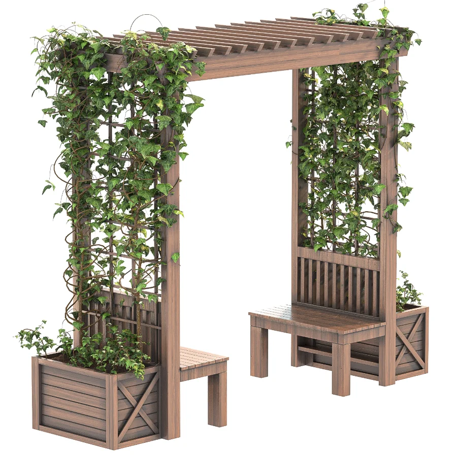 Wooden Garden Arbor 06 - Image 8