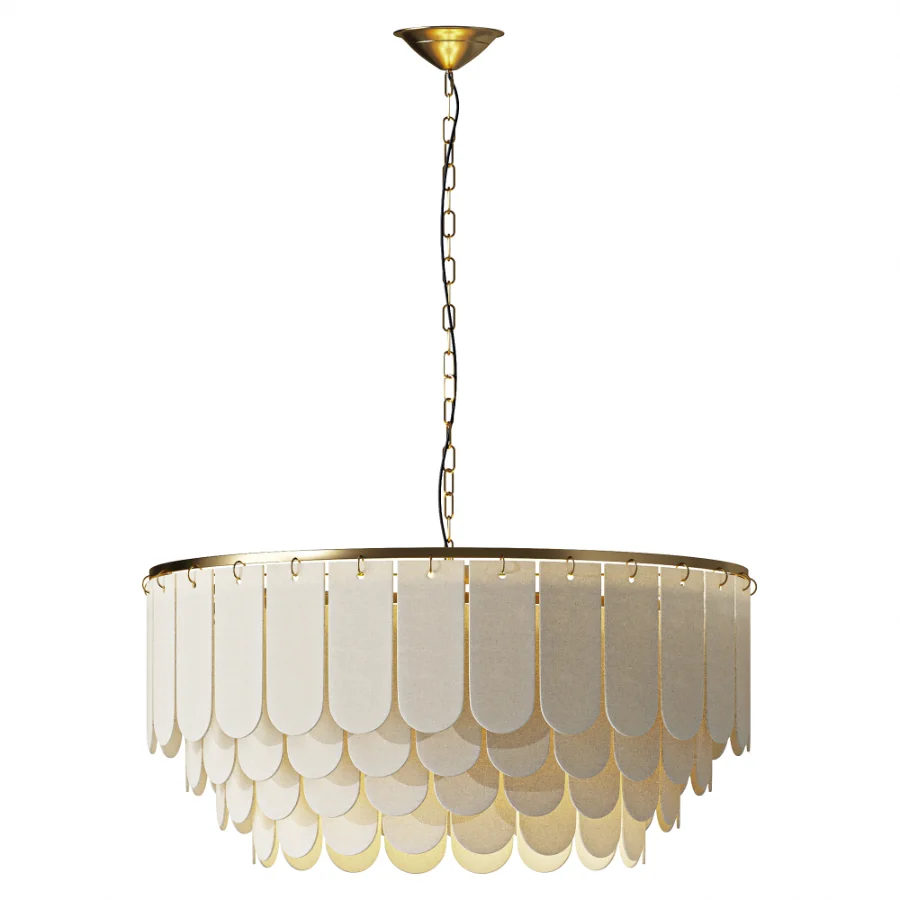 Cynthia Contemporary Layered Fabric Pendant Light - Image 1