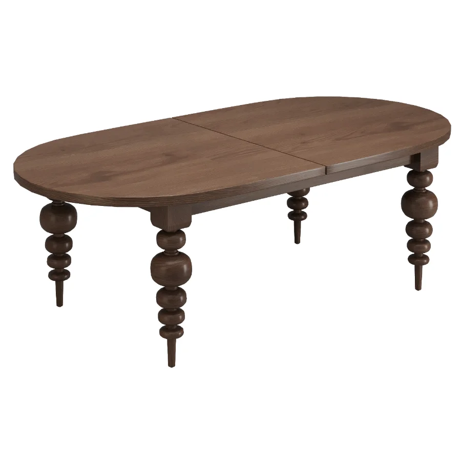 Oval extendable dining table - Image 2
