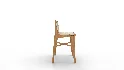 Taj White Leather Strap Bar Stool - Thumbnail 1