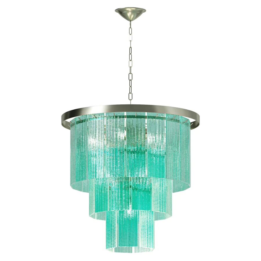 Italian Sea Green Murano Glass Sputnik Chandelier SimoEng - Image 3